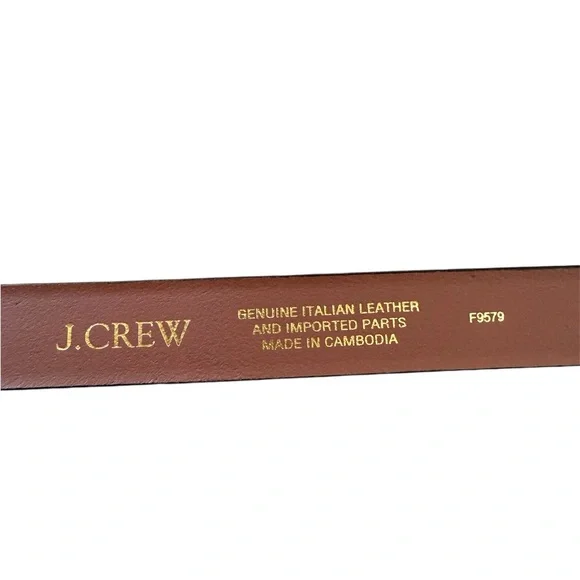 J. Crew Classic Belt Italian Leather Dark Nutmeg - Picture 3 of 6